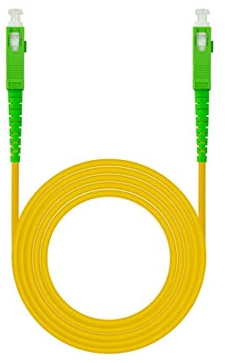 Glasvezelkabel SC/APC Simplex LSZH Enkele Modus 10 m Geel