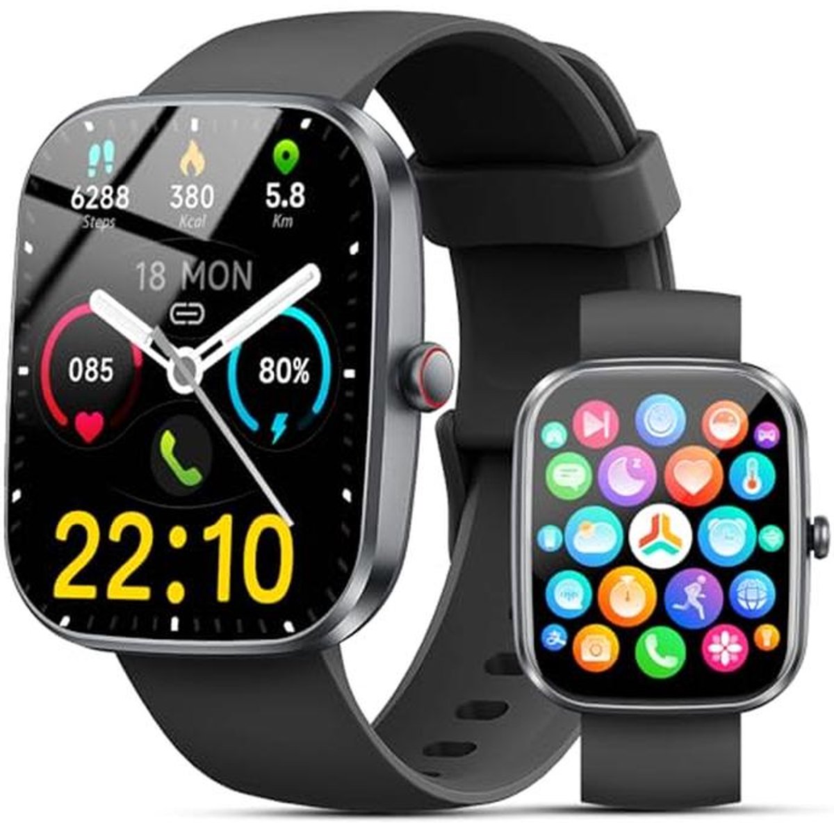 Digitale smartwatch voor fitness en meldingen