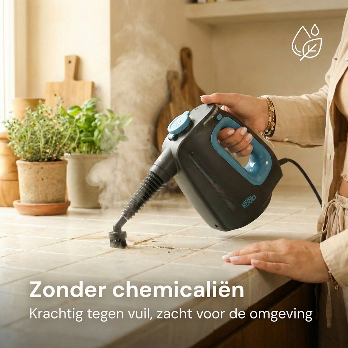 CleanKoala Handstoomreiniger – 15 sec Opwarmtijd – 30 min lang stomen – Incl. 12 Accessoires - Voor Badkamer, Keuken, Bank & Meubels thumbnail 4