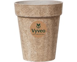 Vyveo - Bloempot Heritage - 42x51 - Bruin (Retro) - Bloempot voor binnen en buiten - Lichtgewicht - Breukbestendig - Vorstbestendig - UV-bestendig
