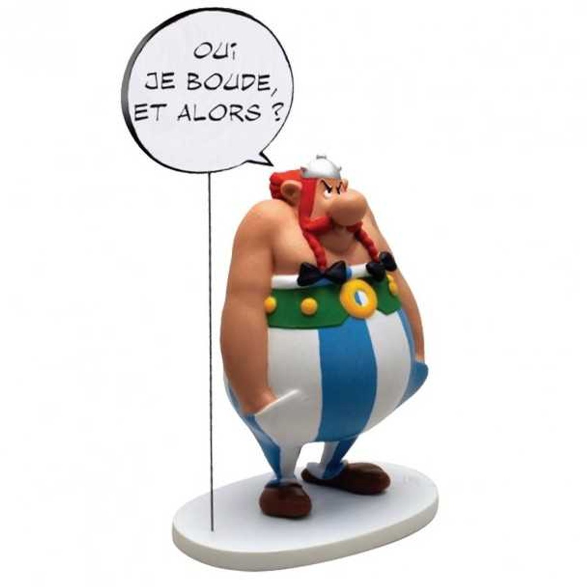 Standbeeldje van Obelix - Oui je boude. Et alors? 18,5 cm