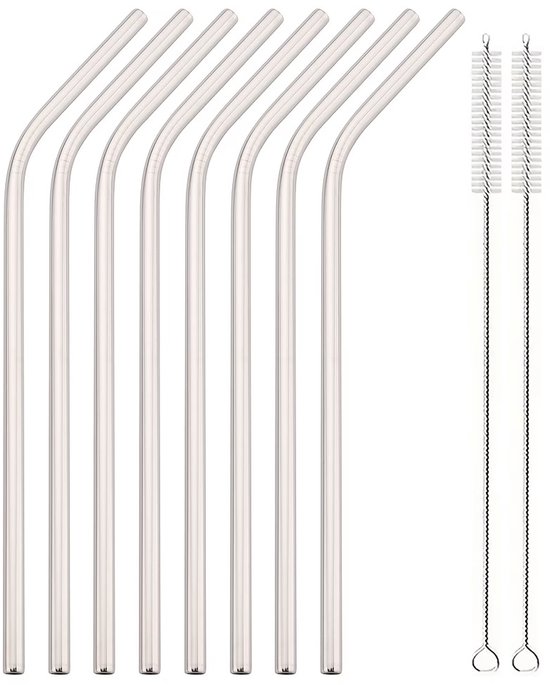 7 stuks trekbuisjes, herbruikbare metalen rietjes, mini