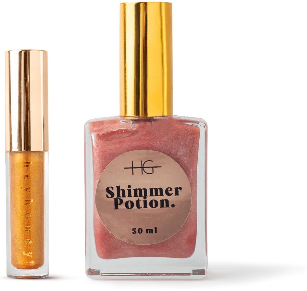 HG AESTHETICS Summer Shine Set – HeyHoney Lip Oil 10 ml + Elixir Shine Dry Oil 50 ml – Hydraterende Duo voor Stralende Lippen & Huid (Sunburst Pink + Sparkling Mango) - cadeautje vrouw