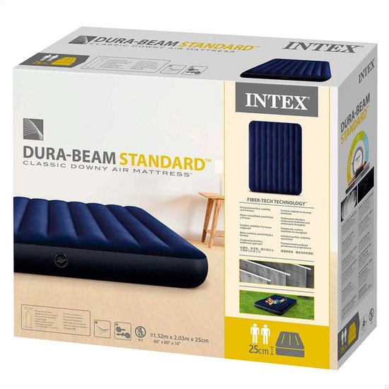 Intex Queen Dura-Beam Classic Downy Luchtbed - 203x152x22 cm
