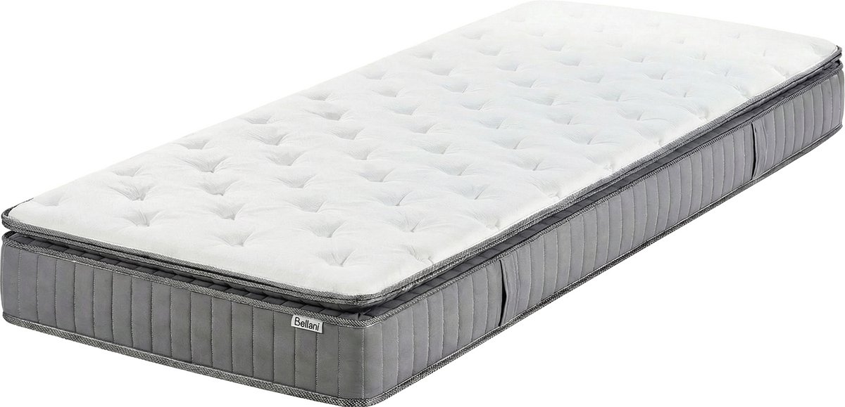 Beliani PLEASANT - Pocketveringmatras medium - Wit - 90x200 cm - Traagschuim