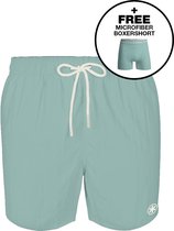 Muchachomalo Maillot de bain Hommes - 1 Pack + Boxer - Blauw - Maillot de bain Hommes