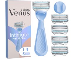 Gillette Venus Intimate voor de intieme zone Scheersysteem - 1 Handvat + 5 Scheermesjes