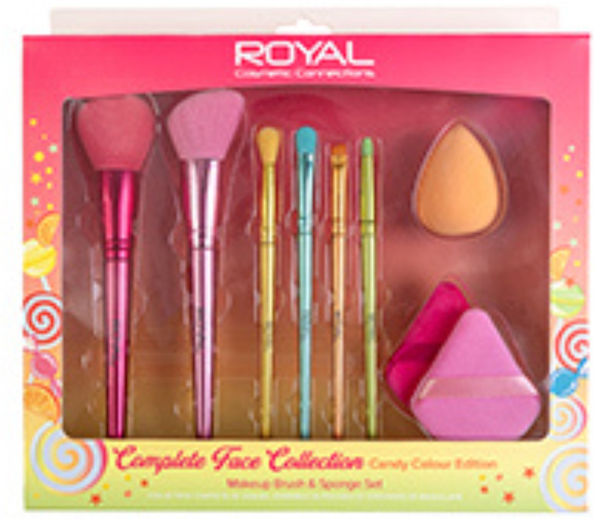 Royal Cosmetics | Complete Face Collection Set - Brushes & Sponges - 9 delig