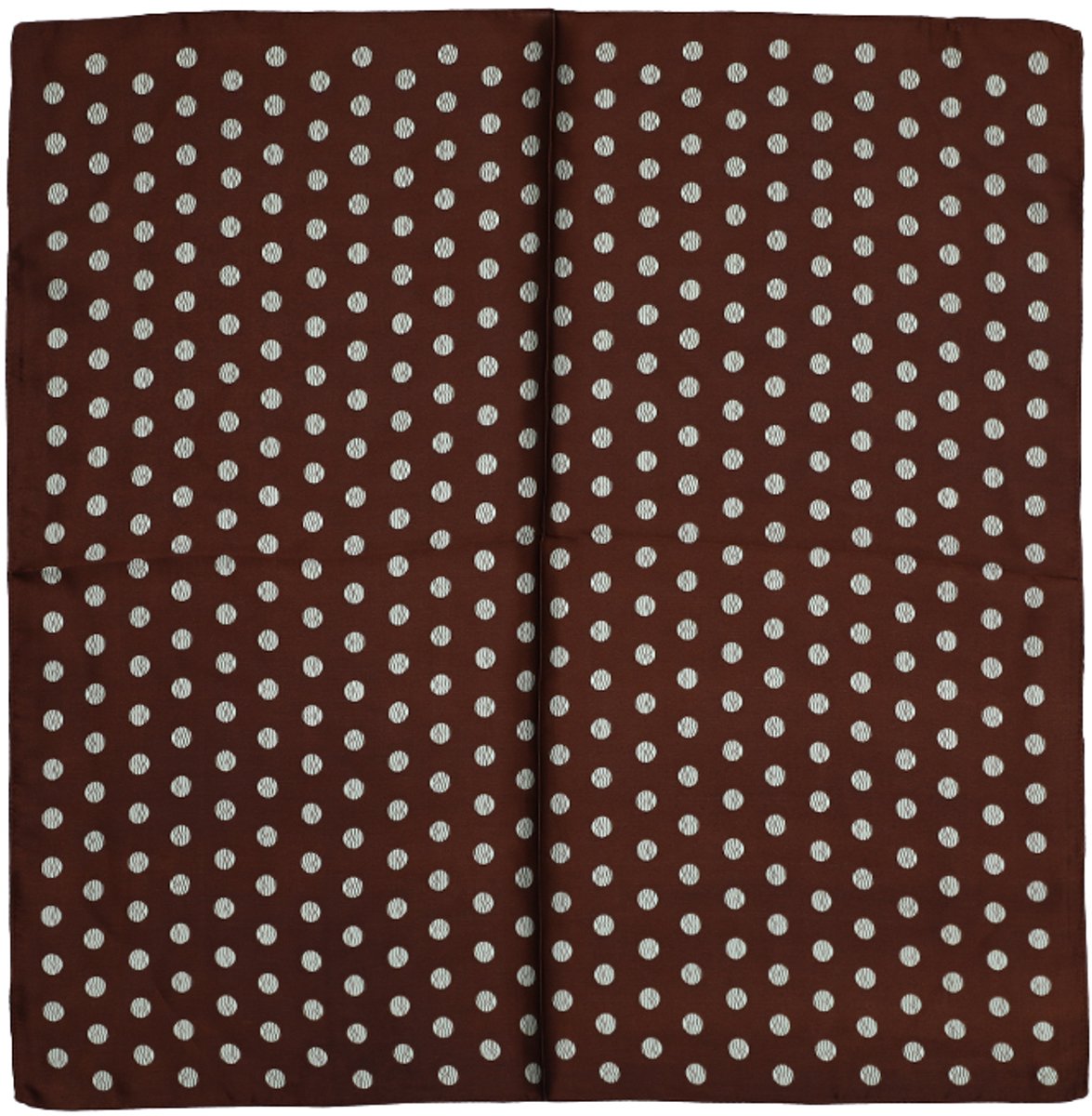 Dames sjaaltje - sjaal - vierkant - 70x70 cm - bruin - polka dots - stippen - satijn
