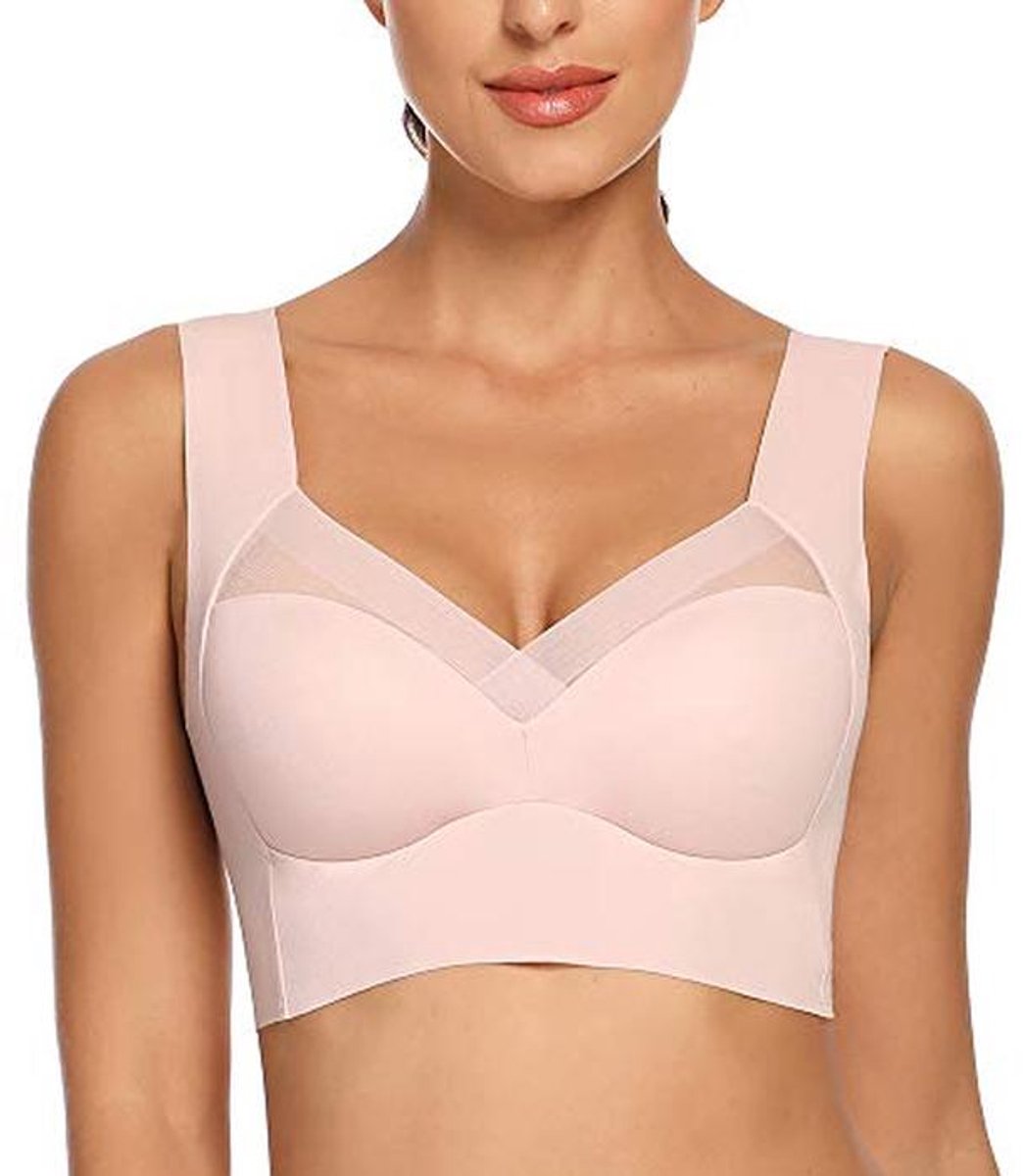 Dames Comfortabele Naadloze Push-Up Beha met Ondersteuning