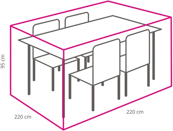 Enzeno Tuintafelhoes Waterdichte,220x100x74cm Tuinmeubelafdekking