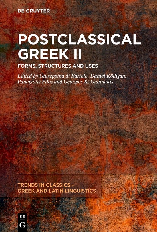 Trends in Classics – Greek and Latin Linguistics9- Postcla ... - cover