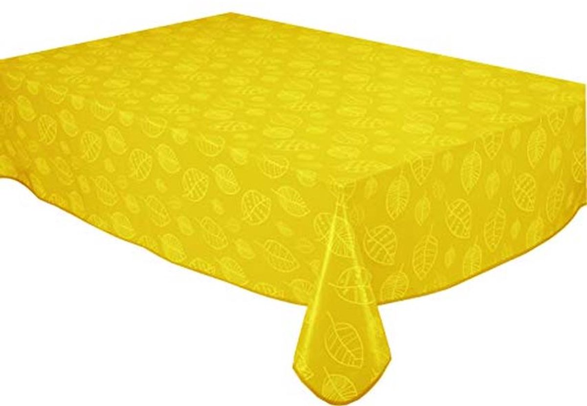 Afwasbaar Rechthoekig Tafelkleed 140 x 200 cm met Gele Bladeren