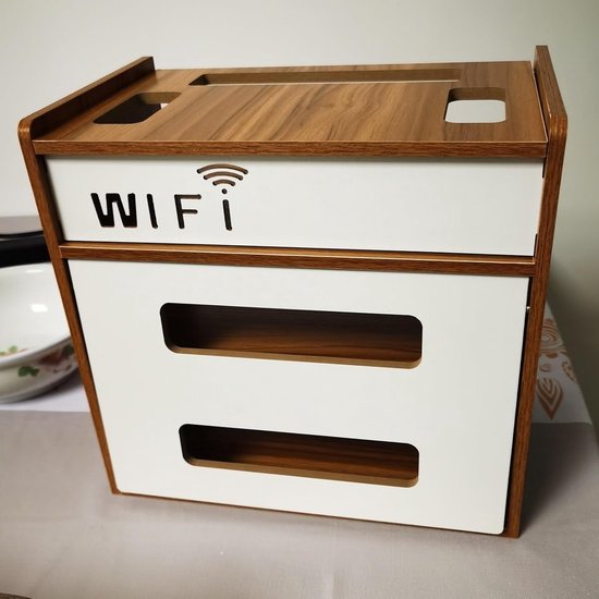 Router Storage Box, Desktop Power Router Fences, Multi-Layer Wooden ...