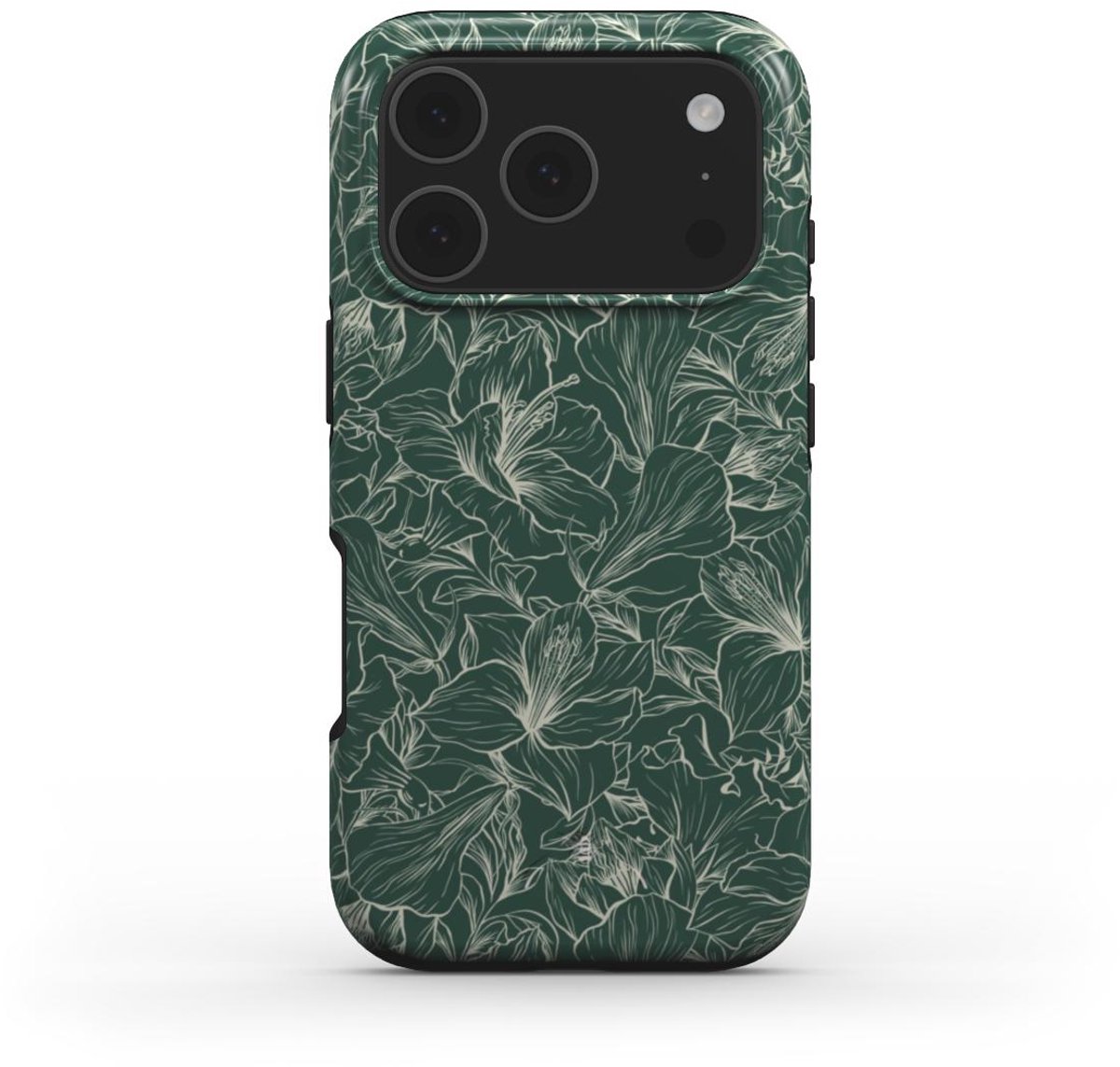 Honeybee Living Telefoonhoesje - Emerald Groen Lily - iPhone 17 Pro Max Premium 2‑laag Phone Case