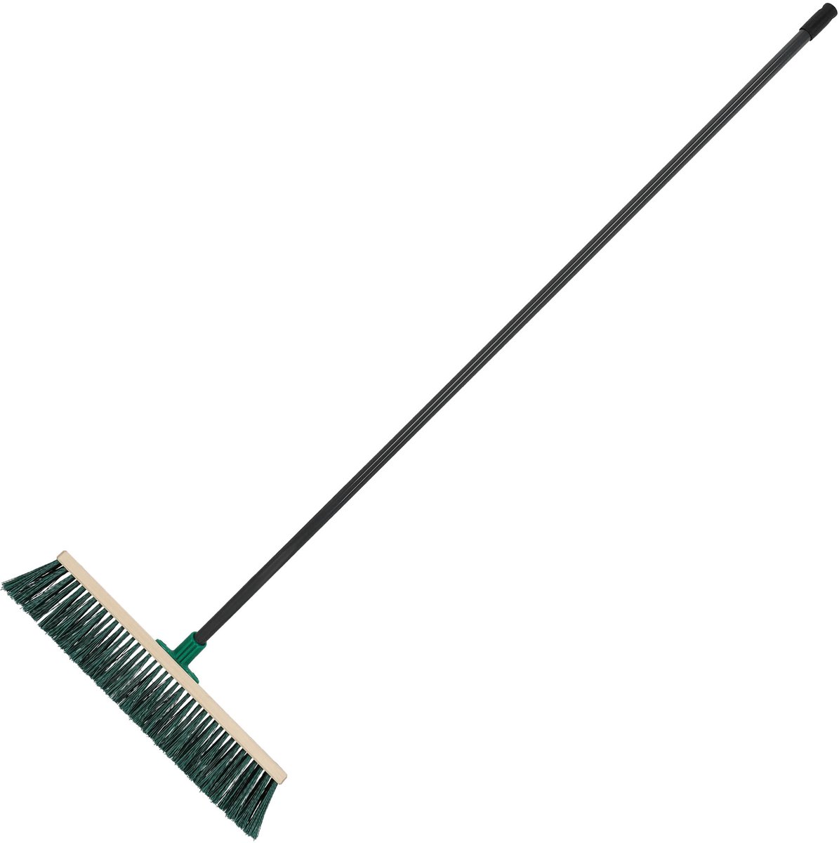 KOTARBAU® Straatbezem, Veegbezem, Tuinbezem, Beukenhout, 50 cm, Groen, Buitenbezem, Harde Veegbezem, Houten Straatbezem, met Metalen Steel