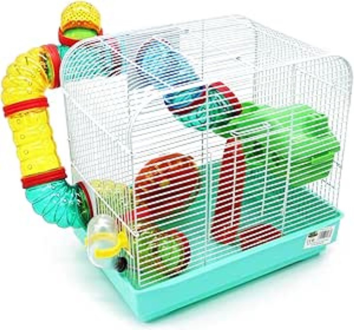 MIRA® Hamsterkooi - Knaagdierkooi - Kooi - Inklapbare Deksel - Veelkleurig -33cm x 24cmx 33cm; 1.5 kg