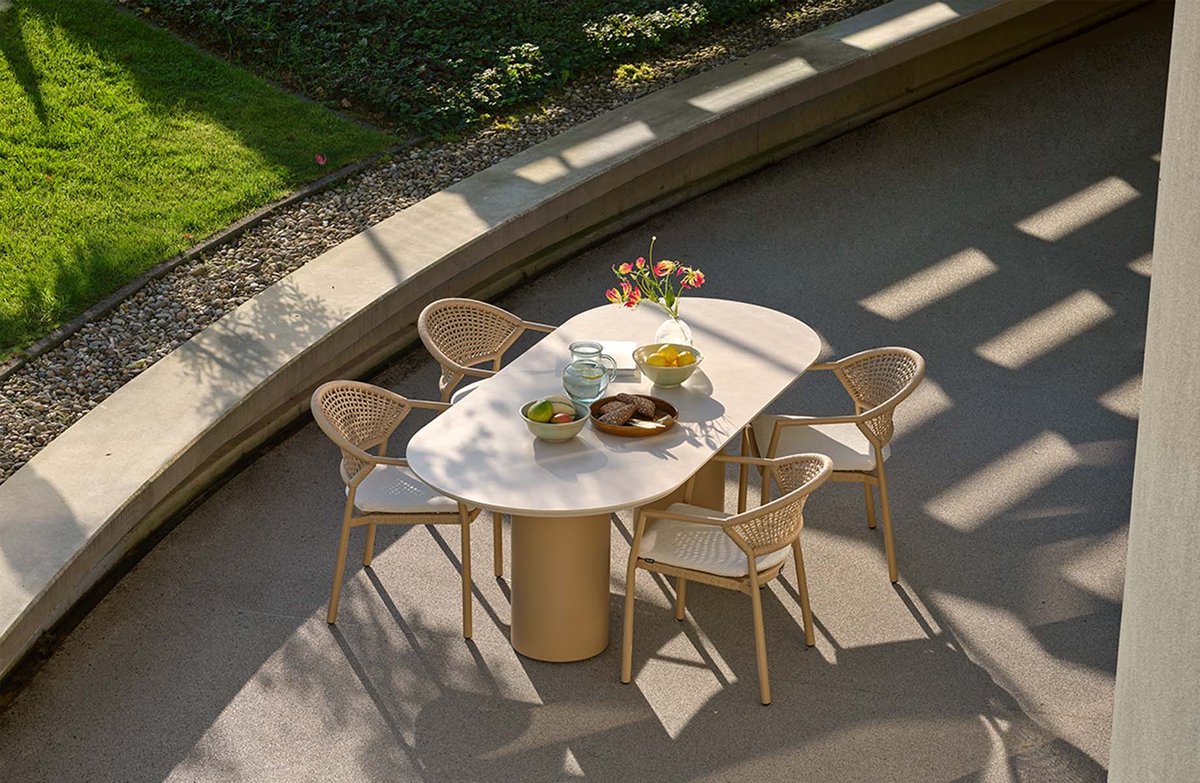 Hartman Taragona chaise de jardin empilable rope dining - Cappuccino