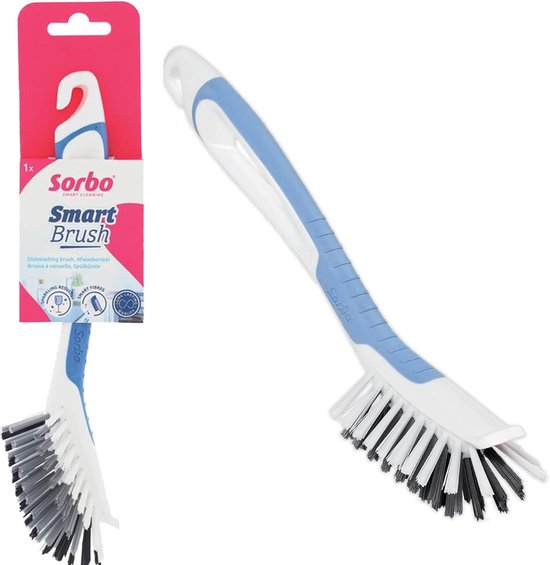 Sorbo Smart Brush – 3 borsteltypes – antislip handvat – blauw