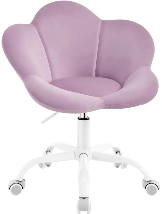HHHK - Bureaustoel Kinderen - Stoel - Bloemvorm - Paars - Ergonomische Bureaustoel - Bureaustoelen - Bureaustoel Kind - Op Wielen