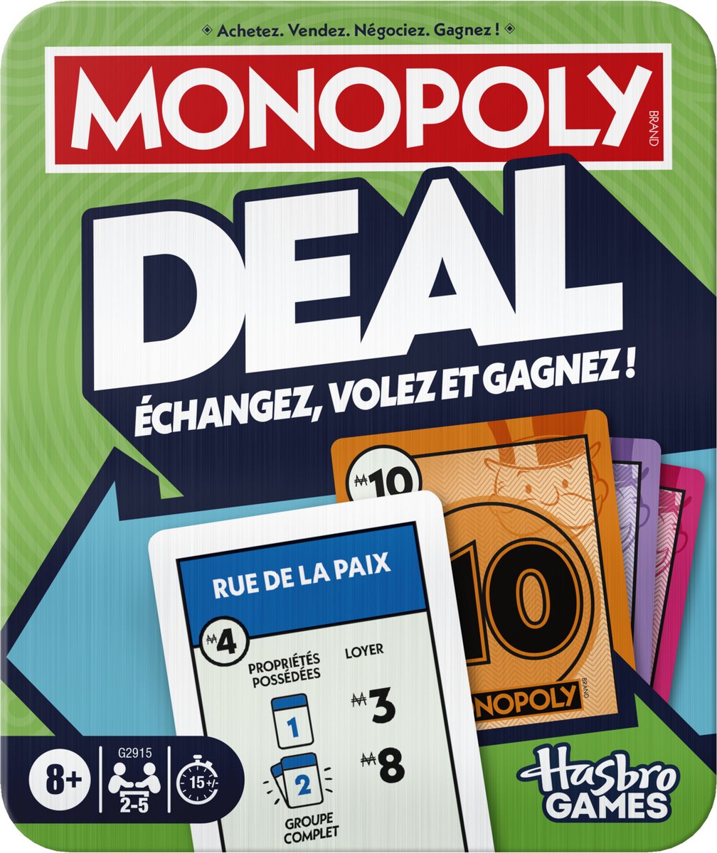 Monopoly Deal-kaartspel in blikken verzameldoos - Franse Editie
