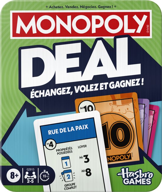 Monopoly Deal-kaartspel in blikken verzameldoos - Franse Editie