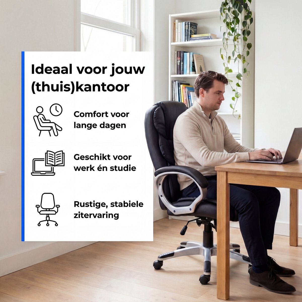 Ergonomische Bureaustoel - Bureaustoelen voor Volwassenen - Office Gaming Chair - Computer Game Gaming Stoel – foto 4