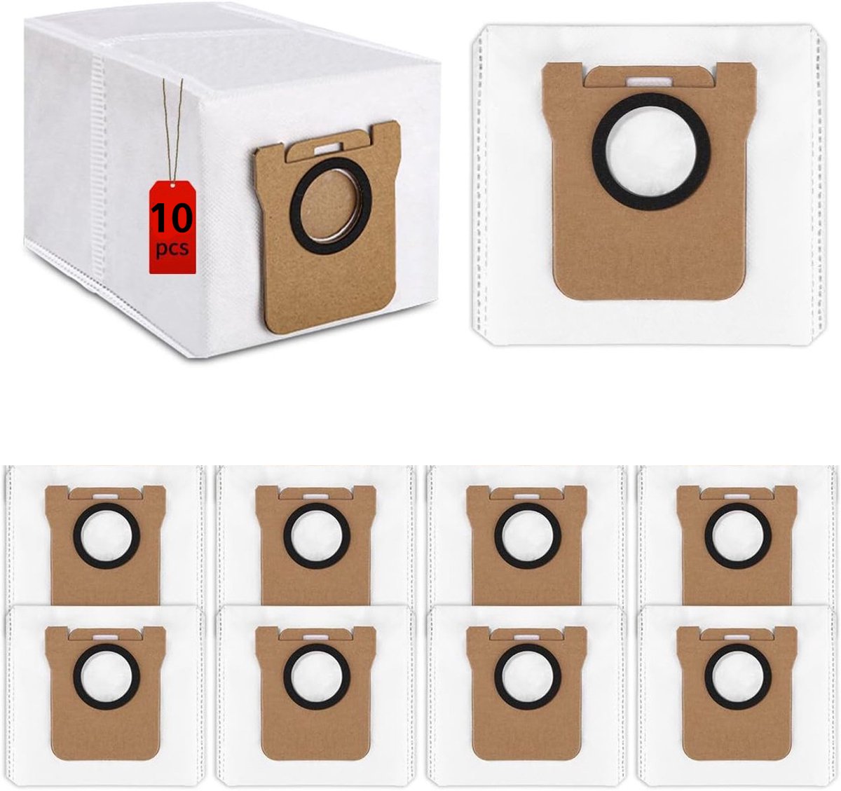 10 stuks stofzakken accessoires gescht voor Dreame L10s Ultra / L10 Ultra/L20 Ultra/Xiaomi X10+, 2,5 l grote capaciteit
