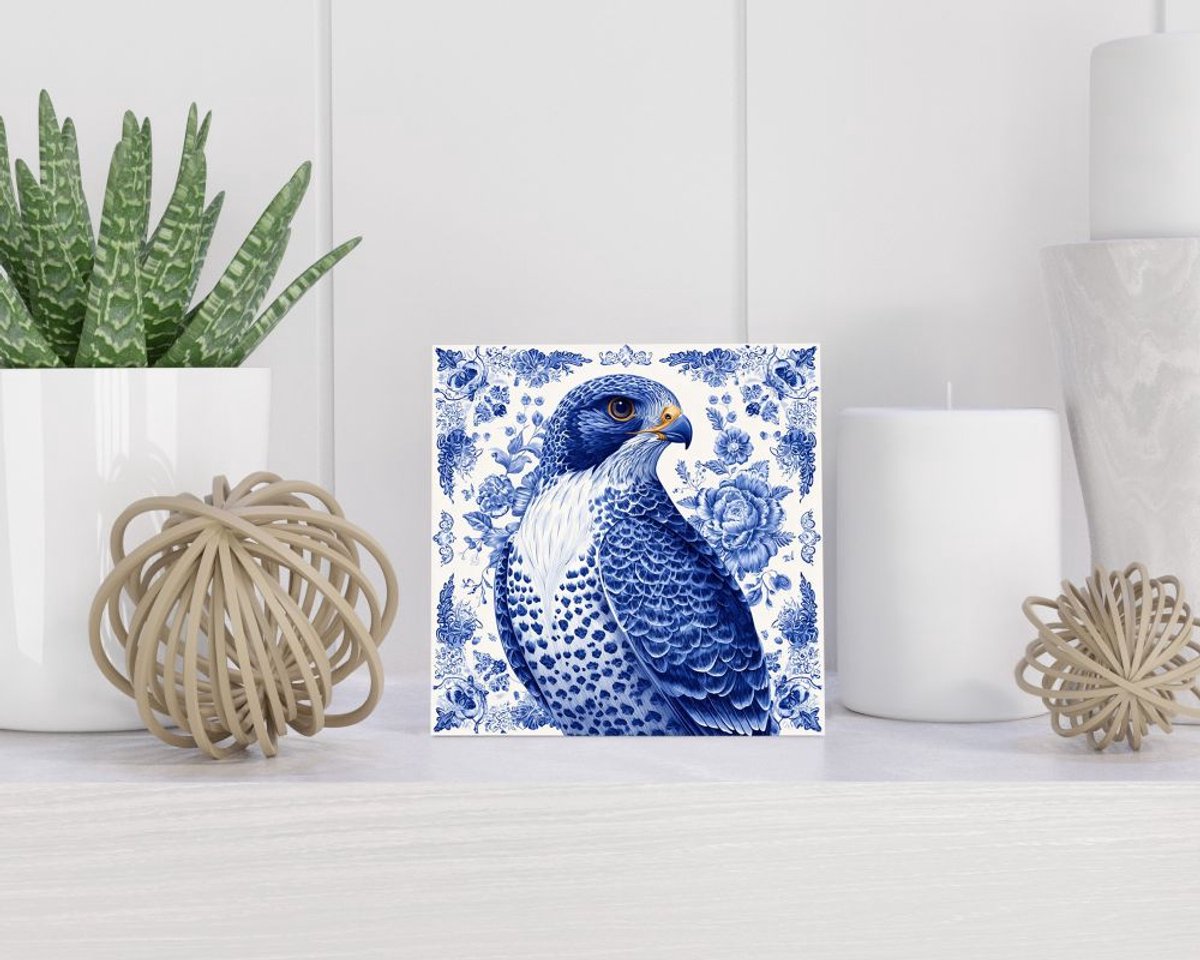 Tegel 15x15 cm met Delfts blauw cadeau decoratie | tegeltjes met tekst | tegeltjes met spreuken | collega | oma | opa | pensioen | mama | papa | vriend