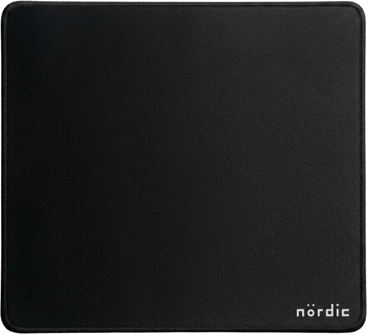 NÖRDIC muismat 32x27cm - Anti-slip onderkant - Elastan stoffen bovenkant - Gestikte randen - Zwart
