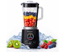 TurboTronic BG7 Blender met glazen kan - 2L Glas - 2100W - Smoothie blender - Smoothie maker - RVS