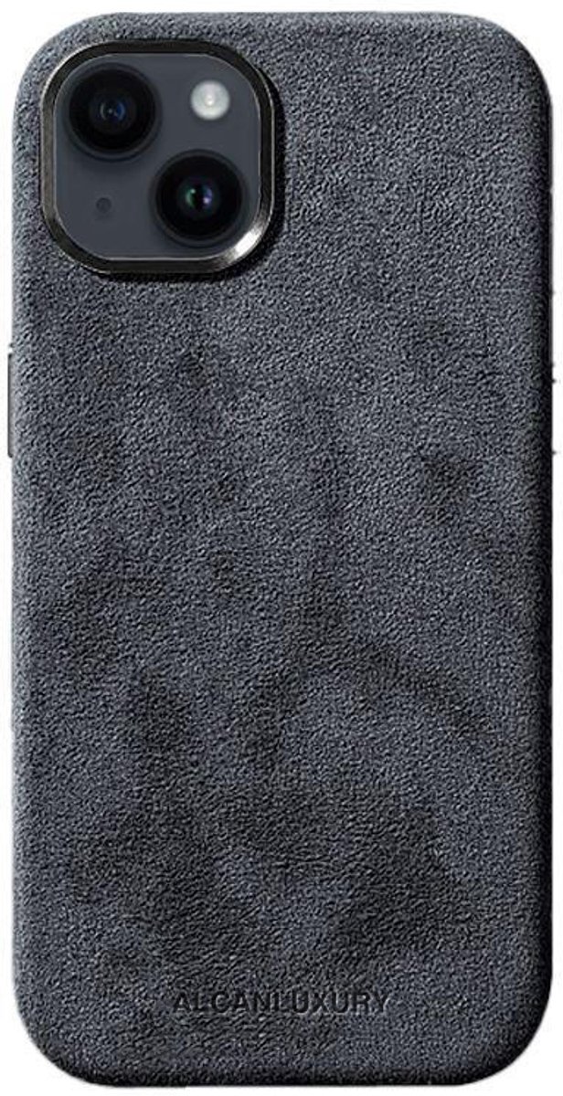 Alcanluxury Alcantara telefoonhoesje geschikt voor Apple iPhone 14 - Space Grey