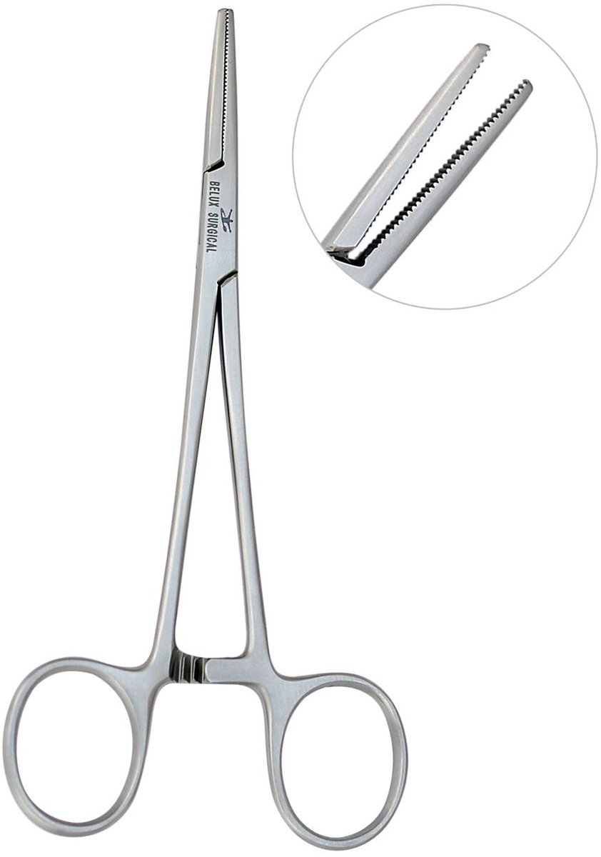 Benelux Surgical Instruments / Pean Arterieklem Recht 15,5 cm – RVS Hechtklem / Hemostatische Klem – Chirurgisch Instrument – CE MDR Class I