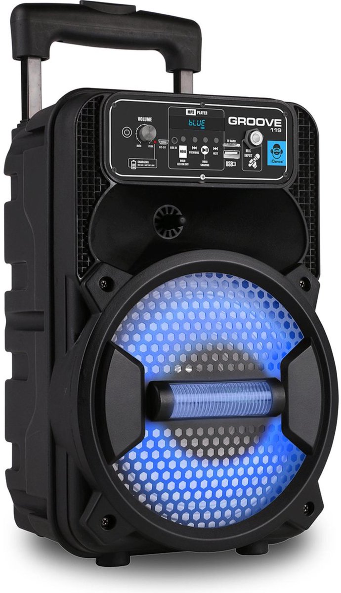 iDance Audio GROOVE214W Bluetooth Party Speaker - Draadloos - Discoverlichting - Karaoke Set - Met Microfoon en Afstandsbediening