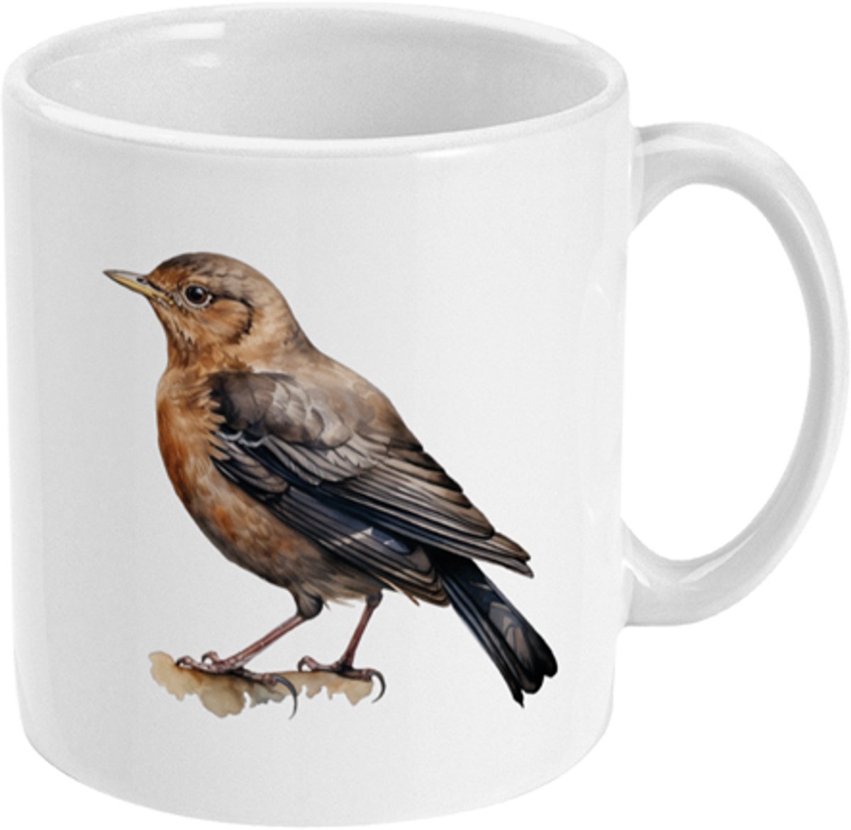 Geurfruit - Mok - Design - Vogel - Merel - Vaatwasser - Magnetron