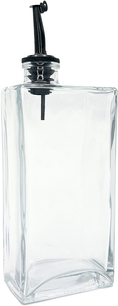 Oliv - Olie fles - Bani - Zwarte schenktuit - 500ml glas