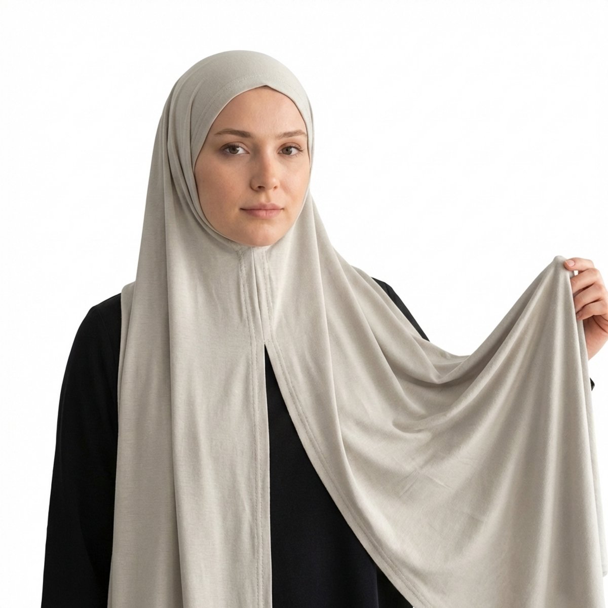 FIRASET Steenkleur Praktische Instap-Sjaal van Viscose Jersey - Hoofddoek - Hoofddeksel - Hijab – Turks Fabriqa