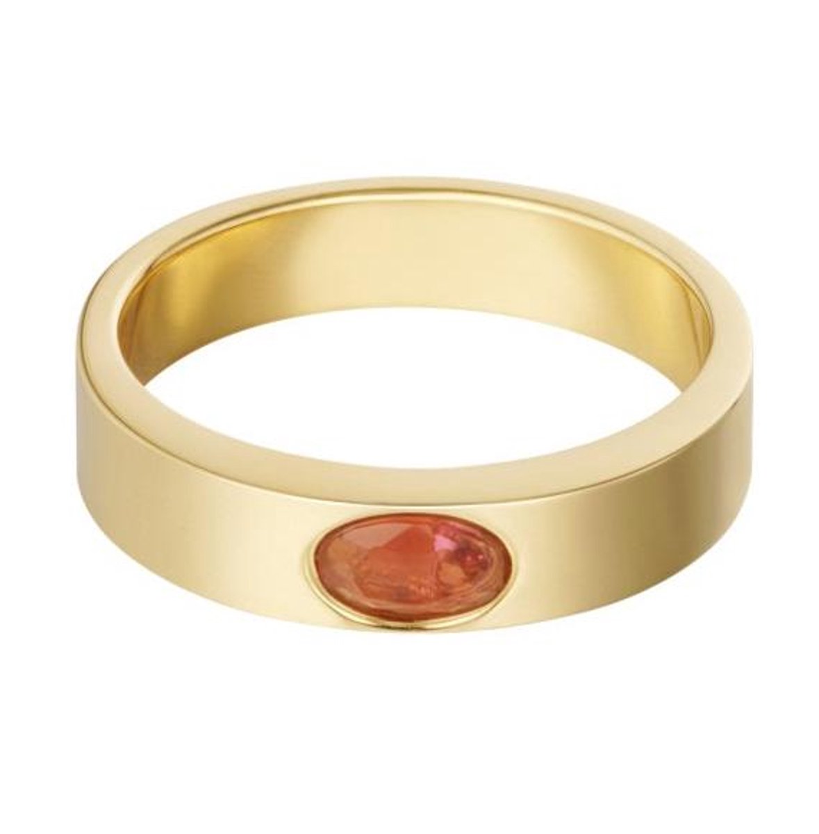 Yehwang Ring Basic met steen goud fuchsia maat 16