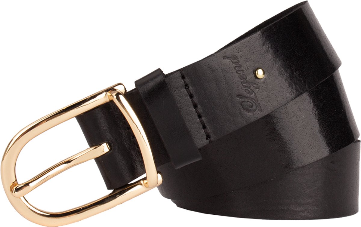 Legend Dames - Leren riem - Zwart - 85cm