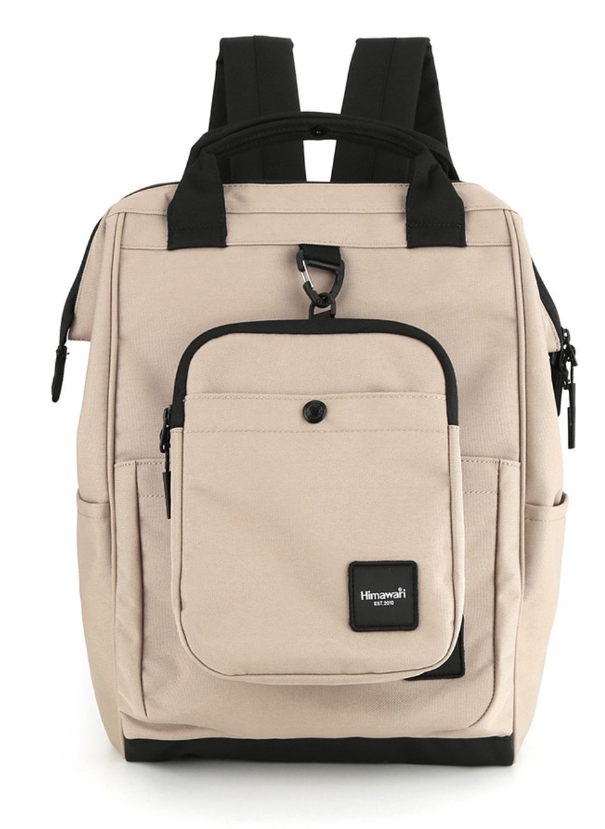 Himawari Stadsrugzak voor Dames - Beige - Met Extra Etui - Waterdicht - 20L