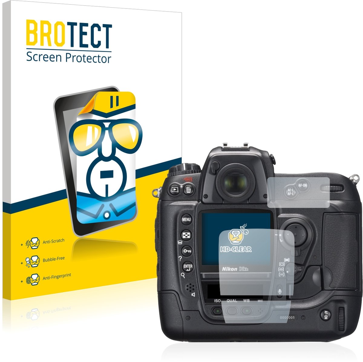 BROTECT - Screenprotector voor Nikon D2X - Folie Beschermfolie transparant 2 Stuks