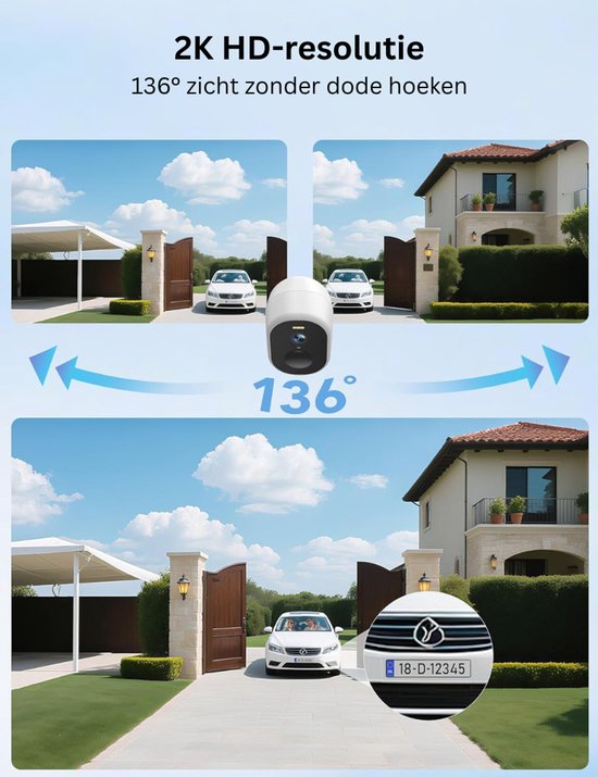 NBAP® Camerabewaking - Beveiligingscamera Draadloos Buiten - Bewakingscamera van Merkloos — afbeelding 5