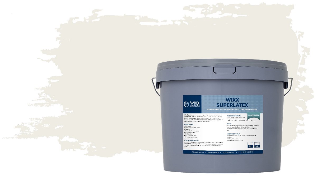 Wixx Superlatex Zijdeglans - 5L - RAL 9010 Zuiverwit