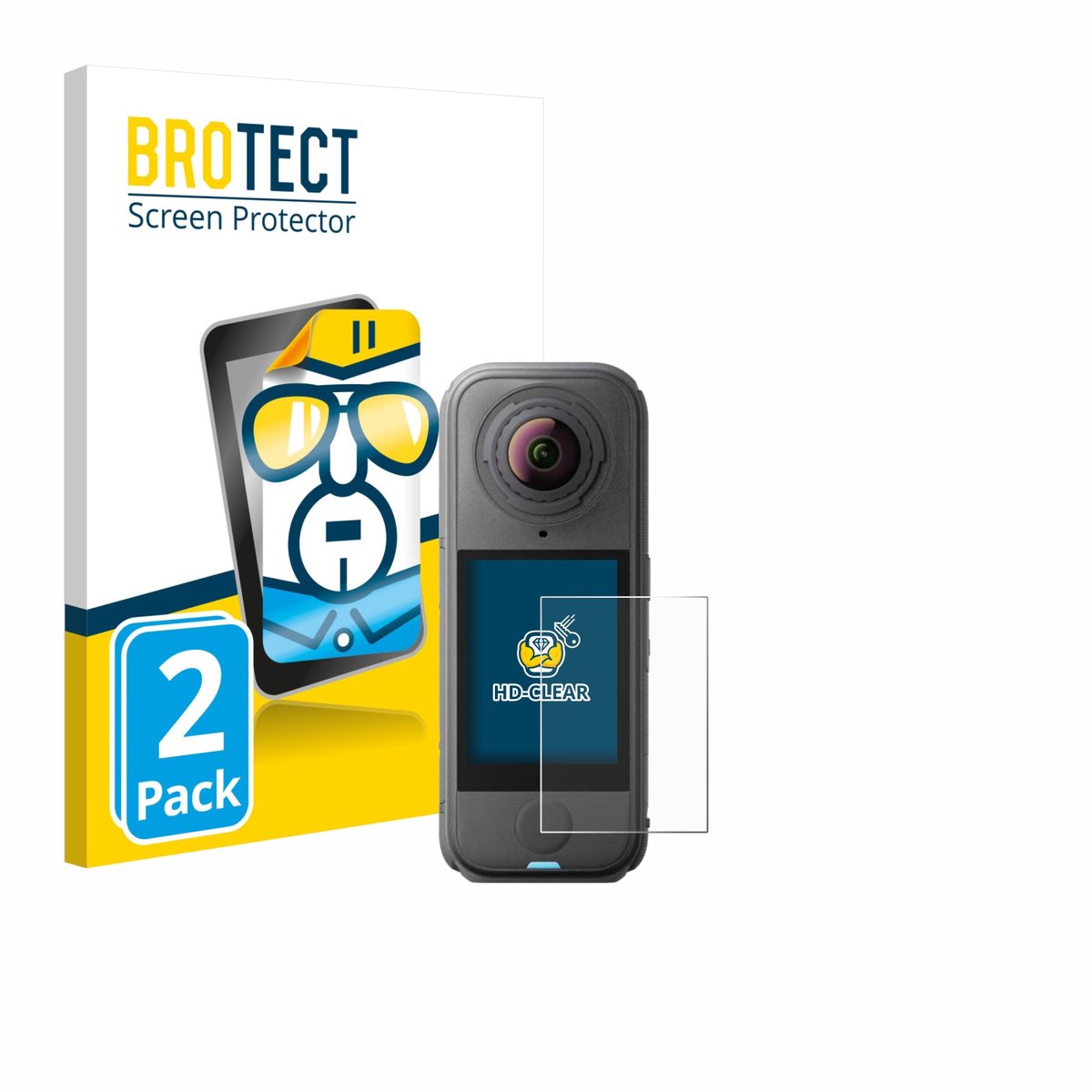 BROTECT - Screenprotector voor Insta360 X4 Air - Folie Beschermfolie transparant 2 Stuks