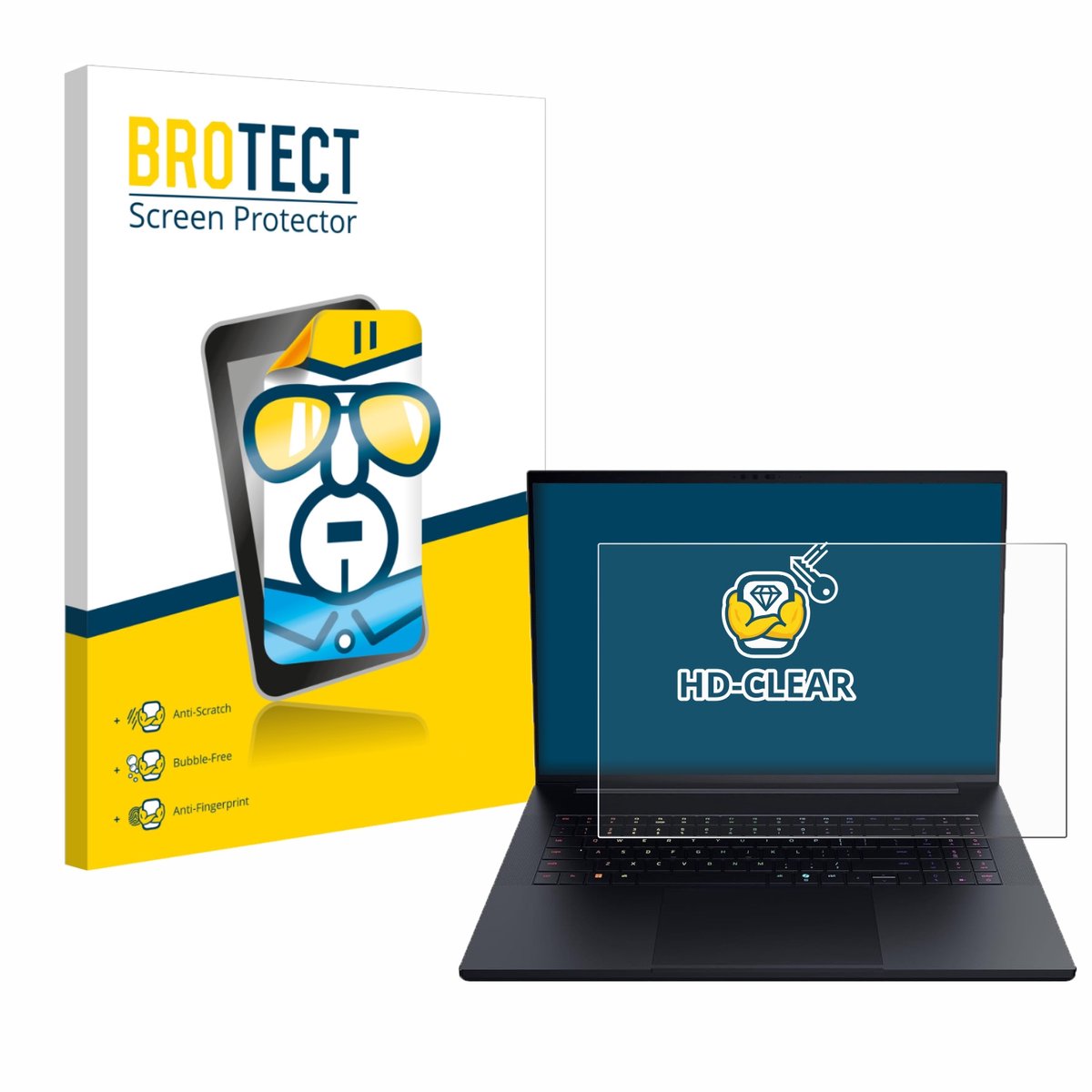 BROTECT - Screenprotector voor Razer Blade 18 2025 - Folie Beschermfolie transparant