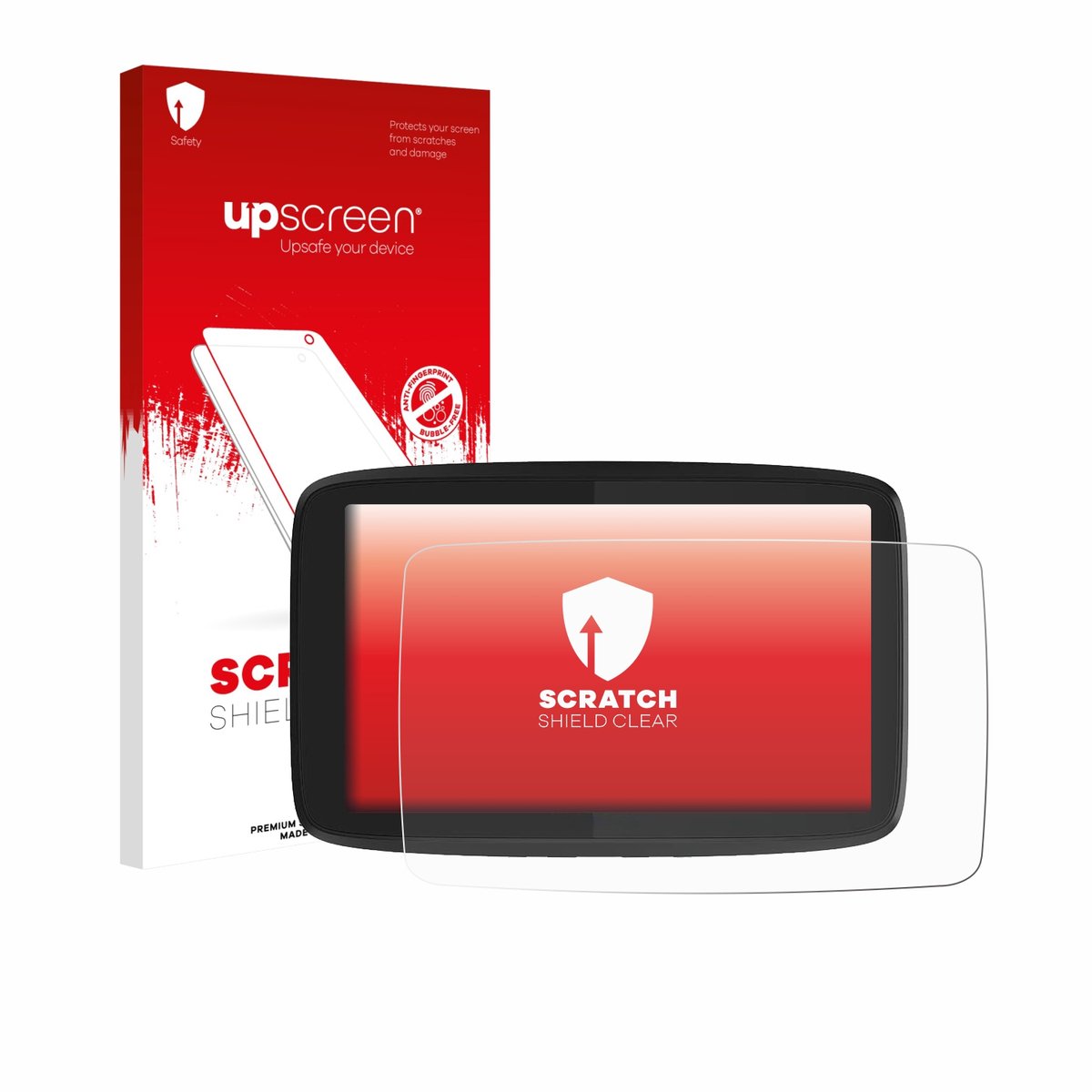 upscreen - Screenprotector voor TomTom GO Camper Tour - Folie Beschermfolie transparant