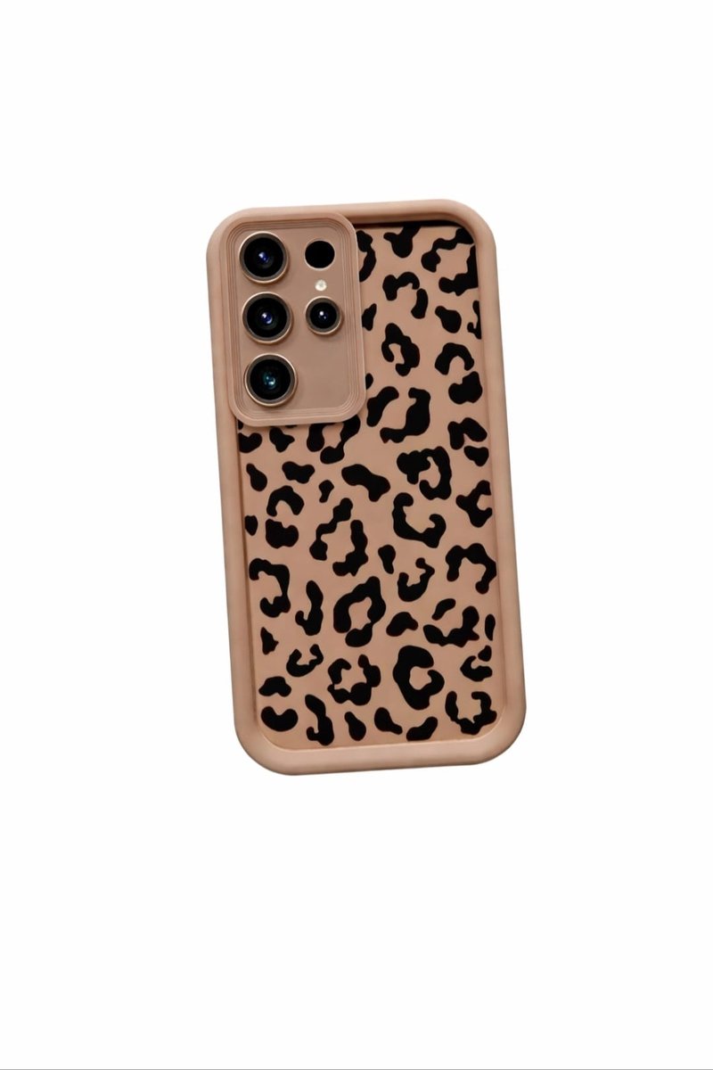 S25 Ultra Telefoonhoes - Leopard - Bruin - Siliconen Back Cover - Geschikt voor Samsung Galaxy S25 Ultra