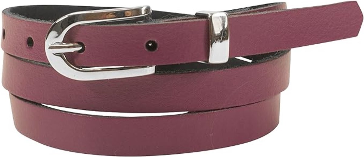 Leren Riem voor Dames - Smalle Lederen Riem met Zilveren Gesp - Stijlvol Cadeau voor Dagelijks Gebruik - 95 cm - 1 Stuk - Cyclam-Montana - van Imperatoris