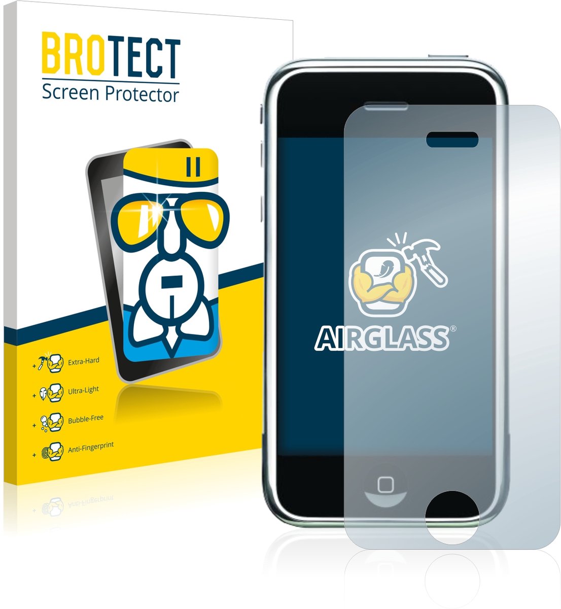 Screenprotector voor Apple iPhone 2G Beschermglas transparant