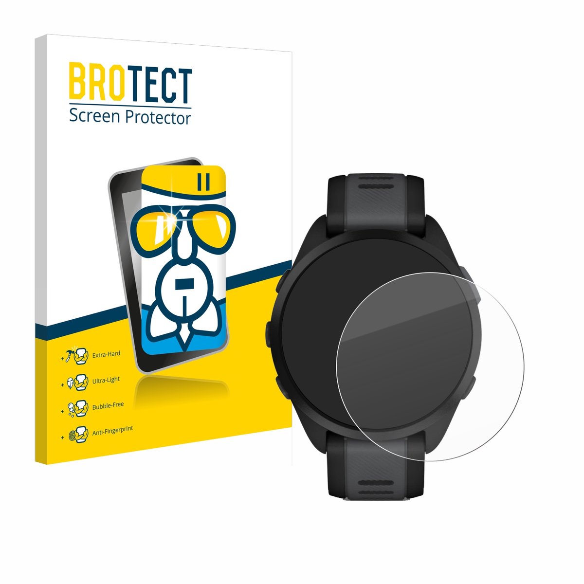 Screenprotector voor Garmin Forerunner 165 / 165 Music Beschermglas transparant
